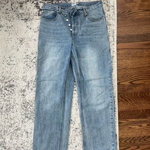 Princess Polly Crossover Button Loose Jeans